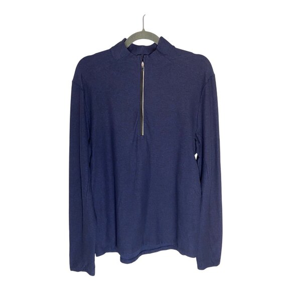 lululemon athletica Other - Lululemon Surge Warm 1/2 Zip Heathered Hero Blue Black-sz Medium